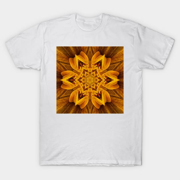 BLOOMİNG GOLD. Floral fantasy pattern and design T-Shirt by mister-john